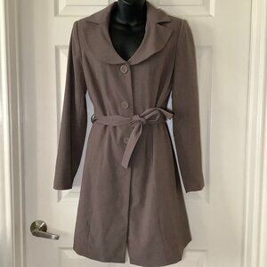 Signature by Larry Levine Women Brown Cotton Long Sleeve Blazer 